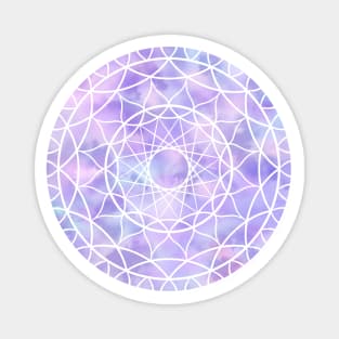 Purple Pastel Mandala Namaste Boho Tie Dye Magnet